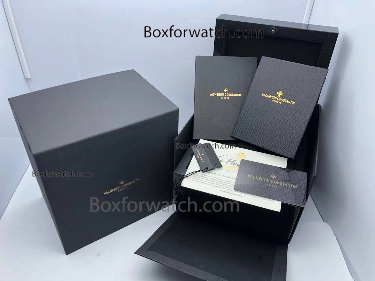 So Black Vacheron Constantin Replica Watch Box with Booklets